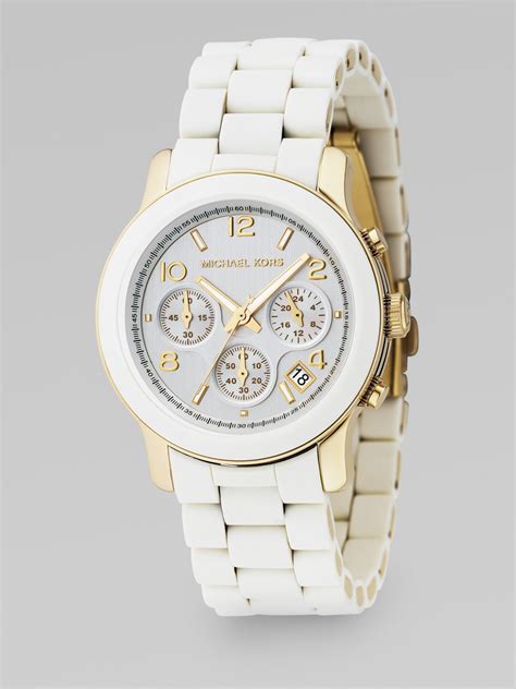 michael kors watch white for women|Michael Kors Watch women silver.